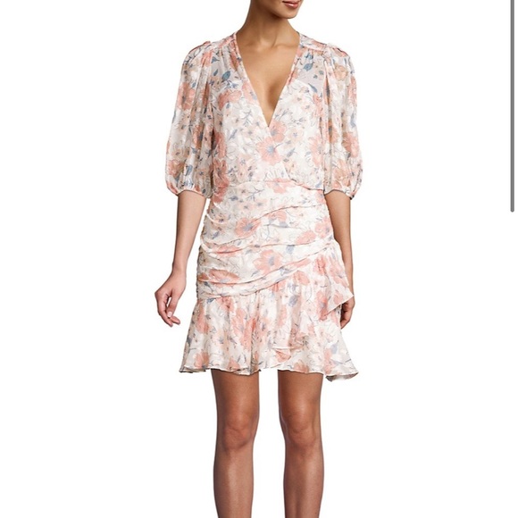 Rebecca Taylor Amelie Fleur Wrap Dress - Picture 2 of 9